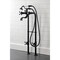 Kingston Brass CCK226K0 Freestanding Clawfoot Tub Faucet Package with Supply Line, Matte Black CCK226K0 - alternate 4